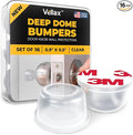 Vellax 16 Clear Silicone Door Bumpers – Self-Adhesive Wall Protectors for Door Knobs, Handles & Headboards – Quiet Rubber Pads for Impact Protection