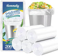 Hommaly 1 Gallon200 pcs Small Clear Trash Bags, Strong 0.8Gallon, 1.2 Gallon by HOMMALY