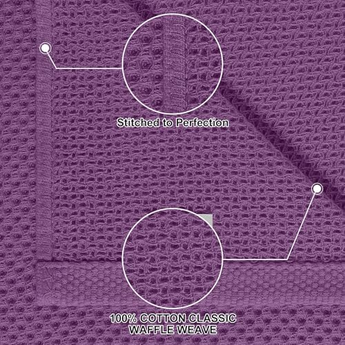 Homaxy 8 Pack 100% Cotton Kitchen Towels and Dishcloths Set - Image 2