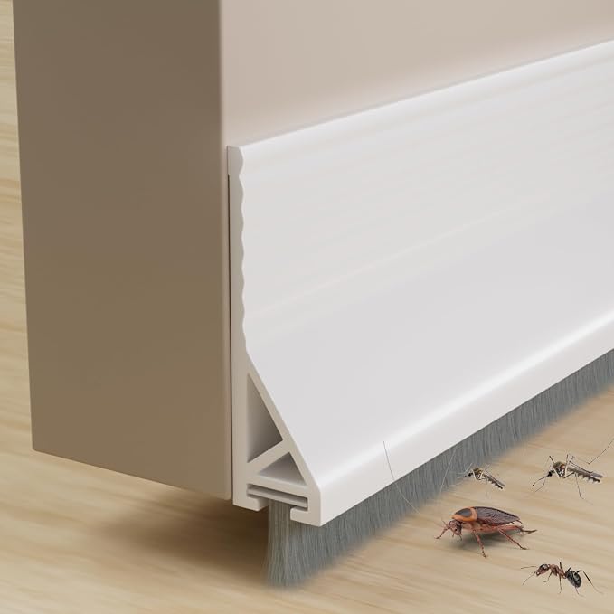 2 Pack Door Sweep with Brush, Adhesive Gap Filler by KAYLEINSTER