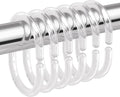 Amazer Plastic Shower Curtain Hooks, Shower Curtain Rings, C Shaped Shower Hooks by Amazer