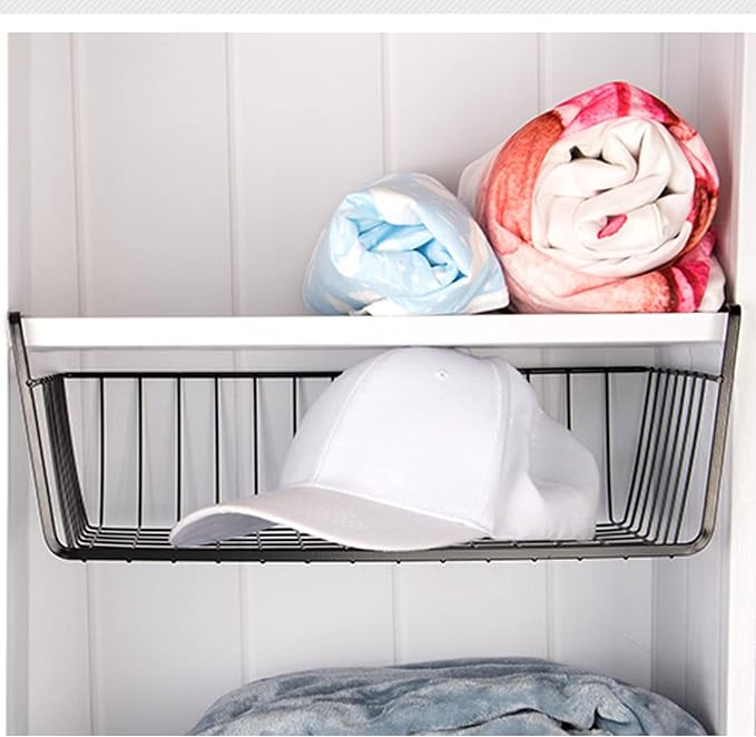 4Pcs Under Shelf Basket Metal Wire Under Cabinet Basket - Image 6