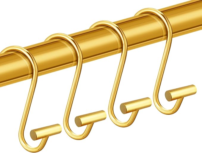 CHICTIE Gold Shower Curtain Hooks Rings, Decorative Shower Curtain Rings by CHICTIE