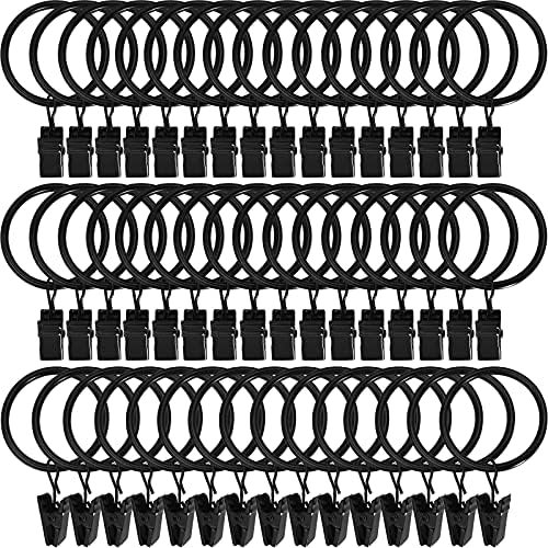 LLPJS 60 Pack Metal Curtain Rings by LLPJSCurtainRingsClipHooks