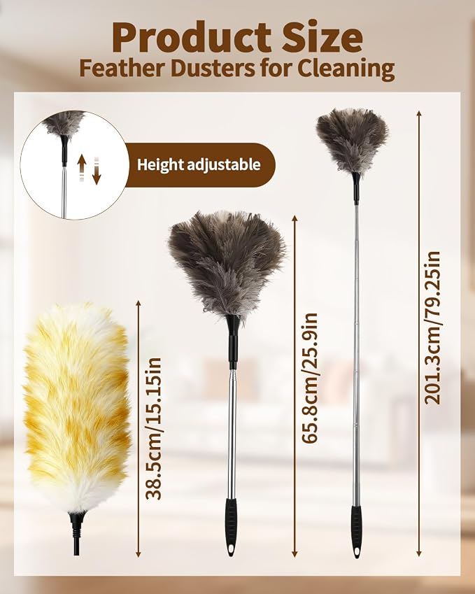Extendable Ostrich Feather Duster - Image 2