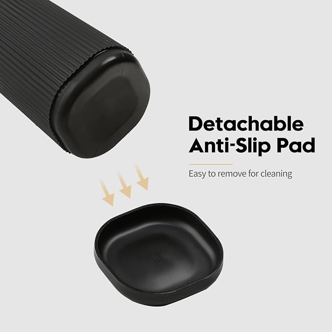 YAUKPH Small Soap Dispenser for Bathroom and Kitchen Black Silicone Base | - Image 4