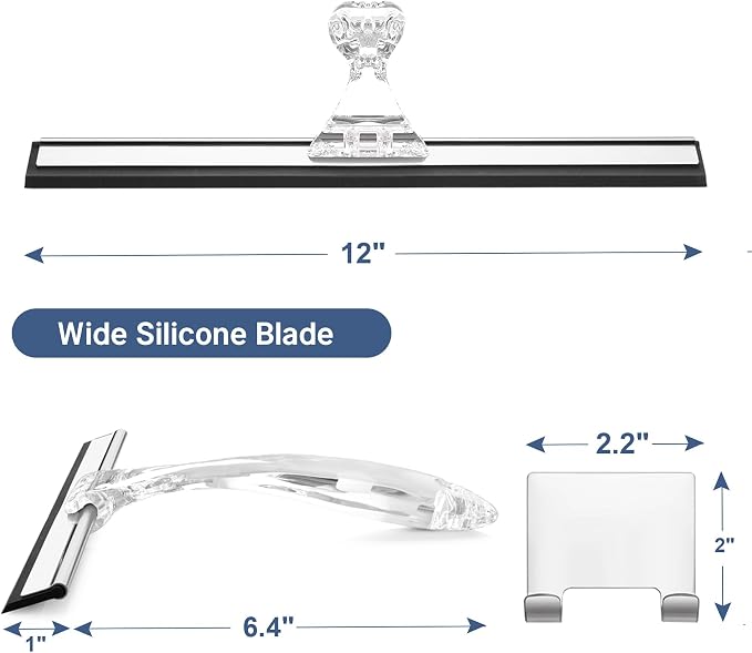 AmazerBath Squeegee for Shower Glass Door, Shower Squeegee for Glass Doors - Image 2