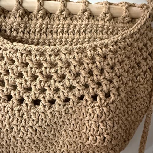3 Tier Cotton Woven Wall Hanging Fruit Basket, 35.4 Inch - Image 6