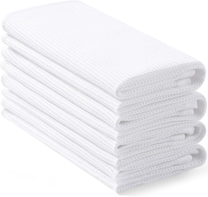 Homaxy 100% Cotton Waffle Weave Kitchen Towels, 4 Pack by Homaxy