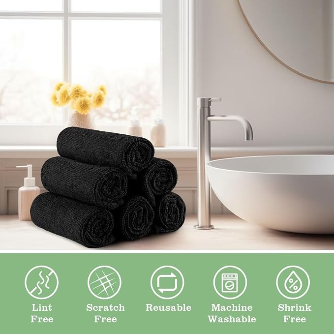 Washcloths 20 Pack Face Towels, Highly Soft Wash Cloths | Hand Towels, Fast - Image 5