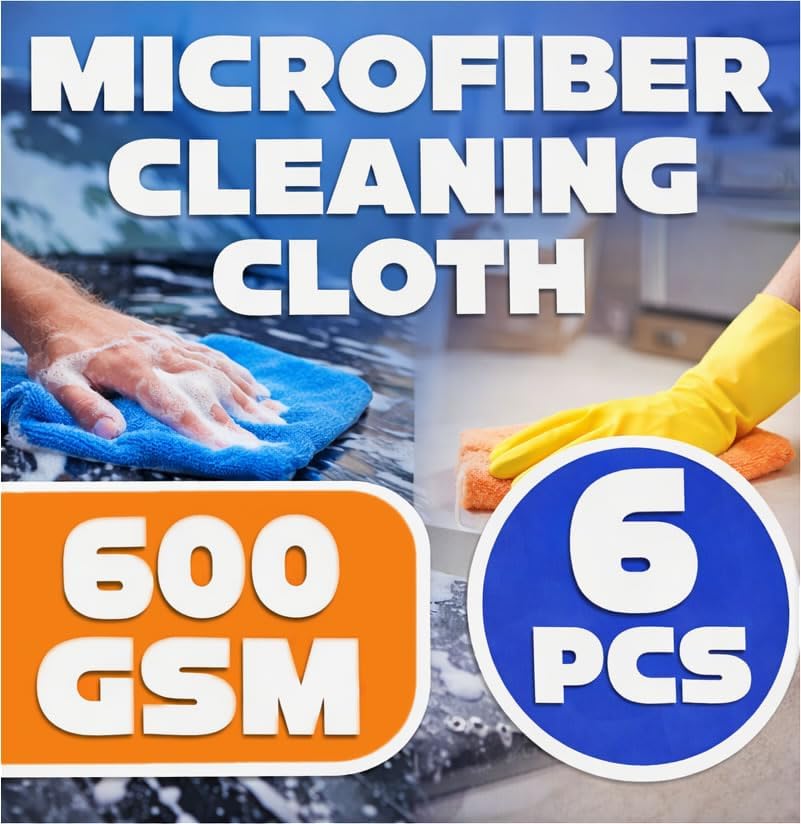 Microfiber Cleaning Cloths – Ultra-Thick Coral Fleece 600 GSM, Lint-Free & - Image 2