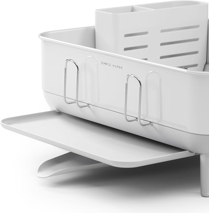 simplehuman Steel Frame Dishrack, Compact Dish Drying Rack - Image 4