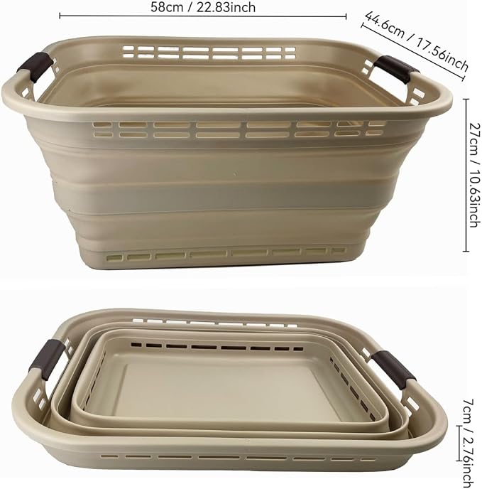SAMMART 42L Collapsible Plastic Laundry Basket - Image 3