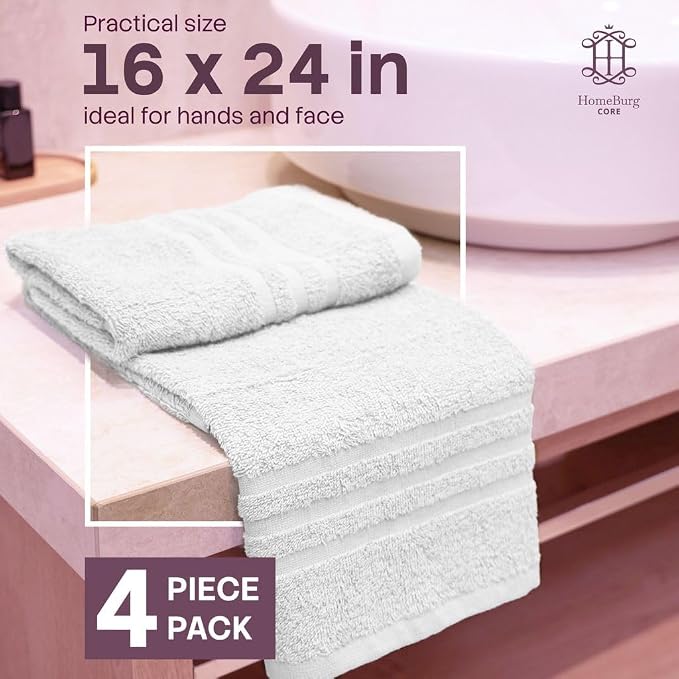 CORE 4-Piece Cotton Hand Towels - Image 2
