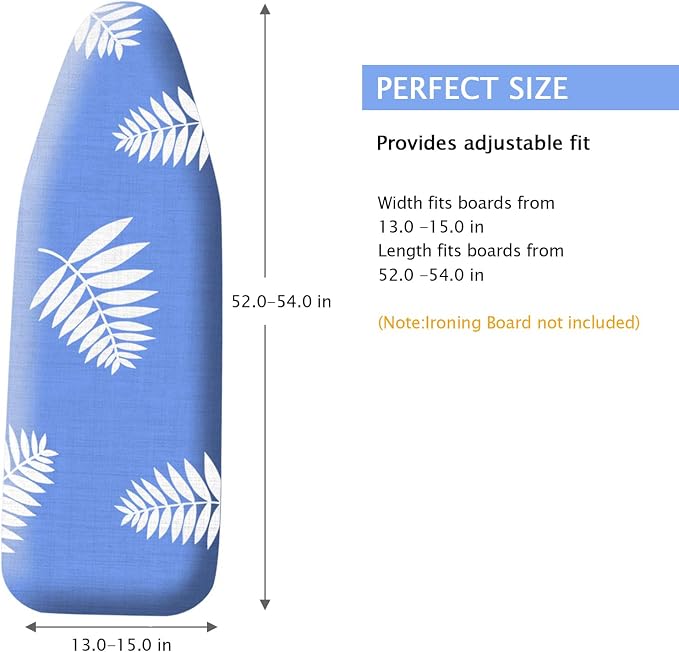 Ironing Board Cover and Pad 15"x54", Thick Ironing Board Cover Standard Size - Image 2