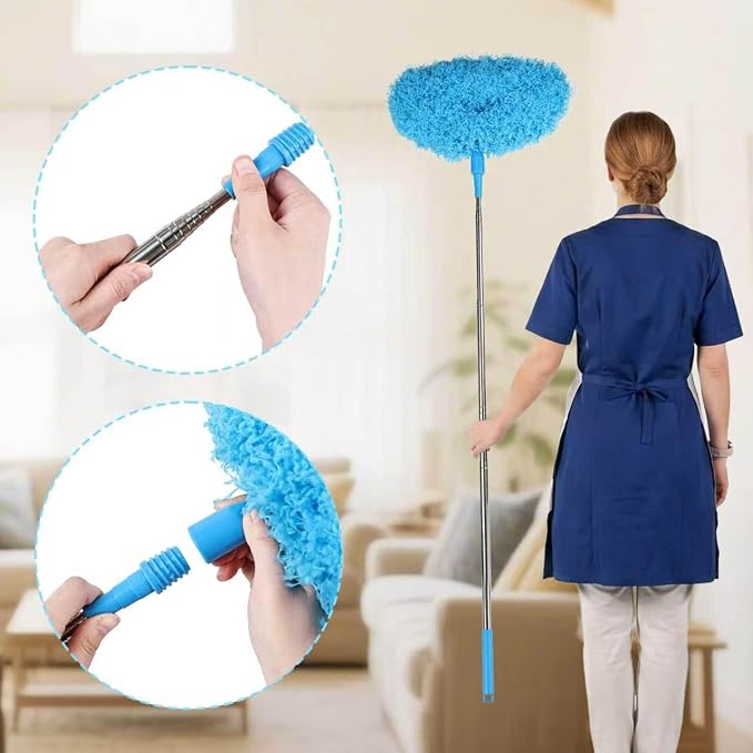 Ceiling Fan Cleaner Duster Reusable Microfiber Removable Extendable Duster - Image 4