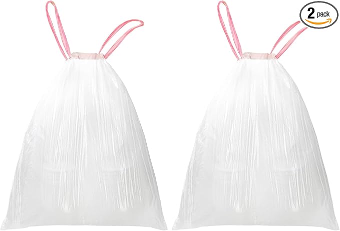 WAIKAS 13 Gallon Trash Bags Drawstring, 63x70cm Size by BUYITNOW