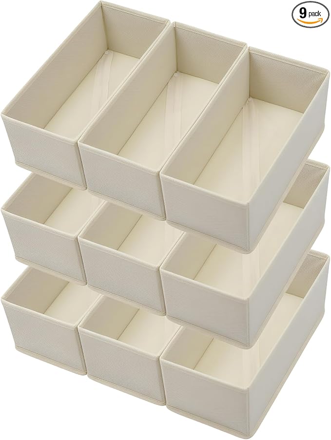 Bructhun Sock Drawer Organizer 9 Pack by Bructhun