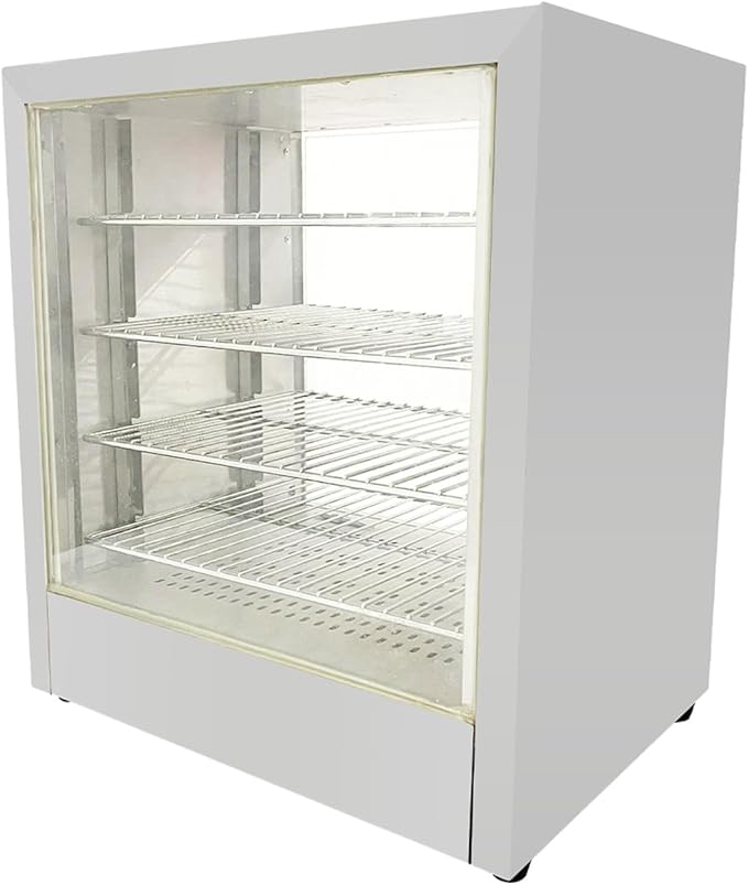 Countertop 19" Food Warmer Display Case 3 Shelf Hot Warming Showcase with Back Door (19.29 Inch Hot Food Display)
