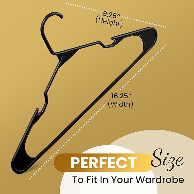 200 Pack Plastic Hanger for Shirt Pants Coats Dresses Skirts Suits Jackets - Image 4