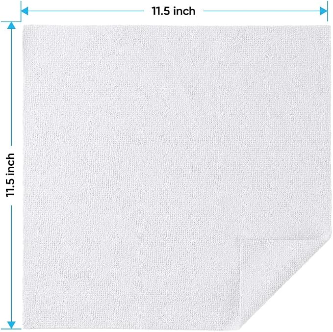 HOMEXCEL White Microfiber Cleaning Cloth 10 PK, Towels - Image 2