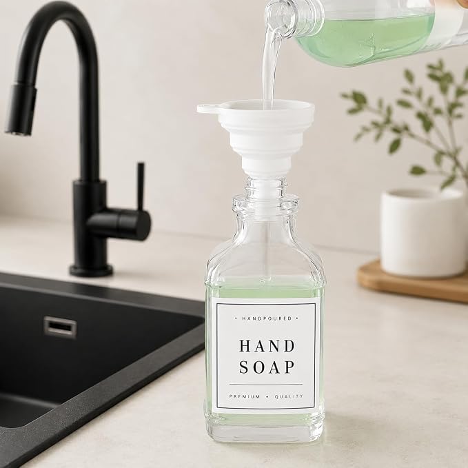 Kitchen Glass Soap Dispenser Set - Image 4
