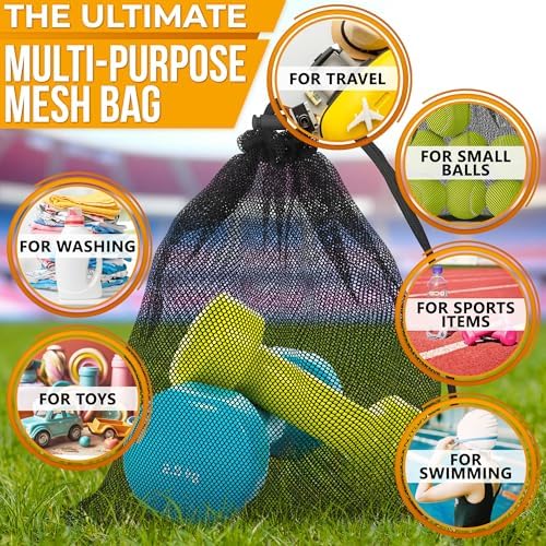 5 Pcs Small Mesh Bag Bulk, 11.8" x 7.48", Breathable Nylon - Image 5