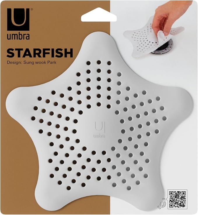 Umbra Starfish Hair Catcher, Suction Cup Drain Cover, flexible and durable - Image 8