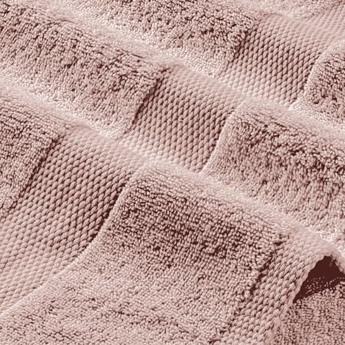 White Classic Pink Bath Towels 27x54 Inch, Cotton Towel Set - Image 8