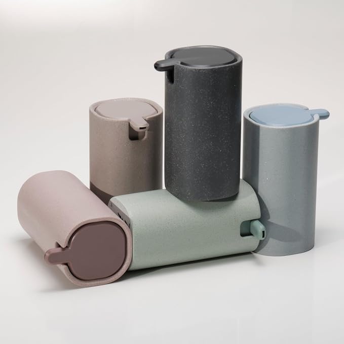 LINE+ARC Modern Easy-to-Press Soap & Lotion Dispenser, Slate | Ergonomic - Image 9