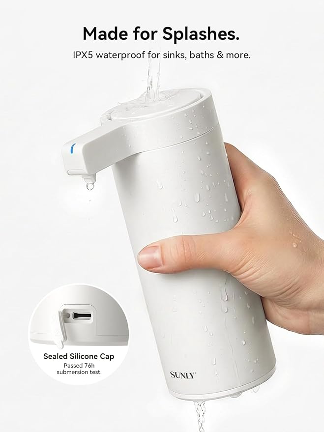 Touchless Automatic Soap Dispenser – Clog-Free Pump, Fast Sensor, USB-C - Image 6