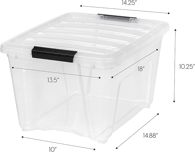 IRIS USA 6-Pack 32 Quart Storage Bins - Image 2