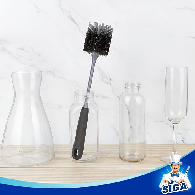 MR.SIGA Long Handle Bottle Brush, Non-Scratch Water Bottle Brush Cleaner | 2 - Image 3