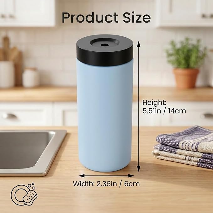 Dish Soap Dish Dispenser, 240ml Silicone Squeeze Washing Up Liquid and Hand - Image 4