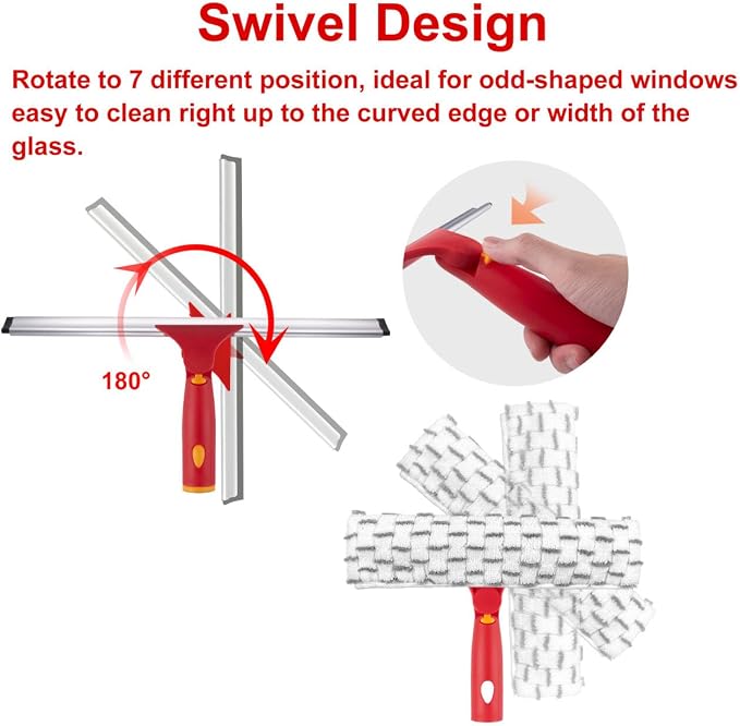 Squeegee for Window Cleaning, Extendable Window Cleaner for Car, Sliding Door - Image 4