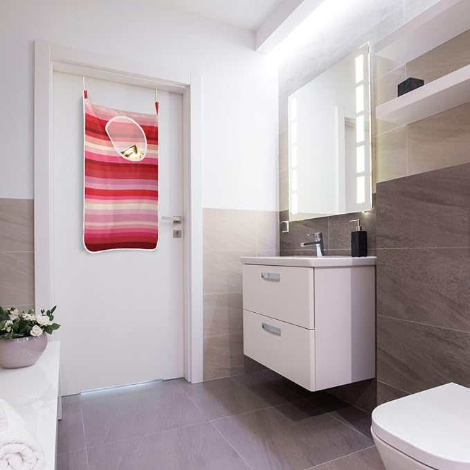 2PCS Hanging Laundry Hamper Bag Over the Door Laundry Hamper Wall Hamper Large - Image 7