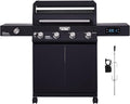 Monument Grills 4-Burner Liquid Propane Gas Smart bbq Grill Denali 425 with Stainless Steel Rotisserie Kit(2 Items)