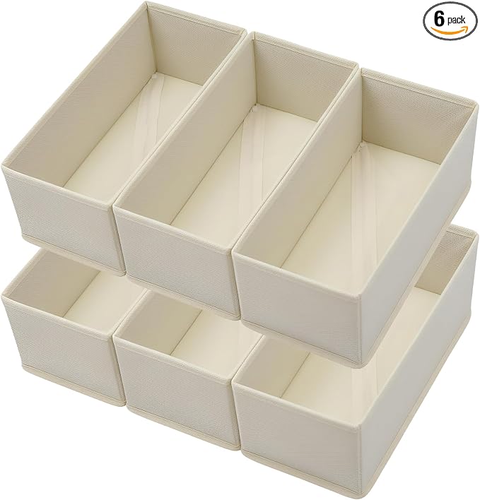 Bructhun Sock Drawer Organizer 6 Pack by Bructhun
