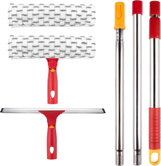 Squeegee for Window Cleaning, Extendable Window Cleaner for Car, Sliding Door by ITTAHO