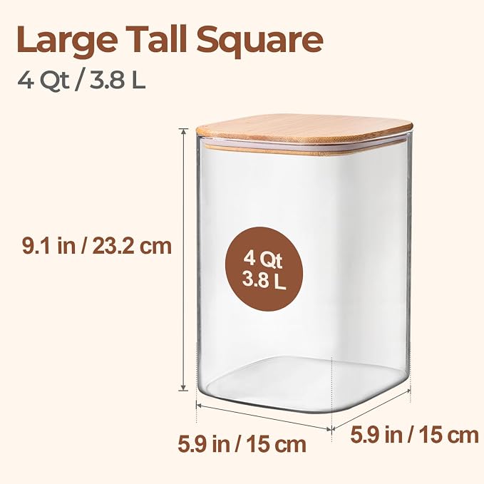 ComSaf Flour Sugar Storage Containers 4 Qt - Image 2