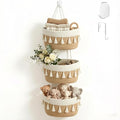 Hanging Basket, Over Door Organizer, 3 -Tier Wall Basket by WYCOROY