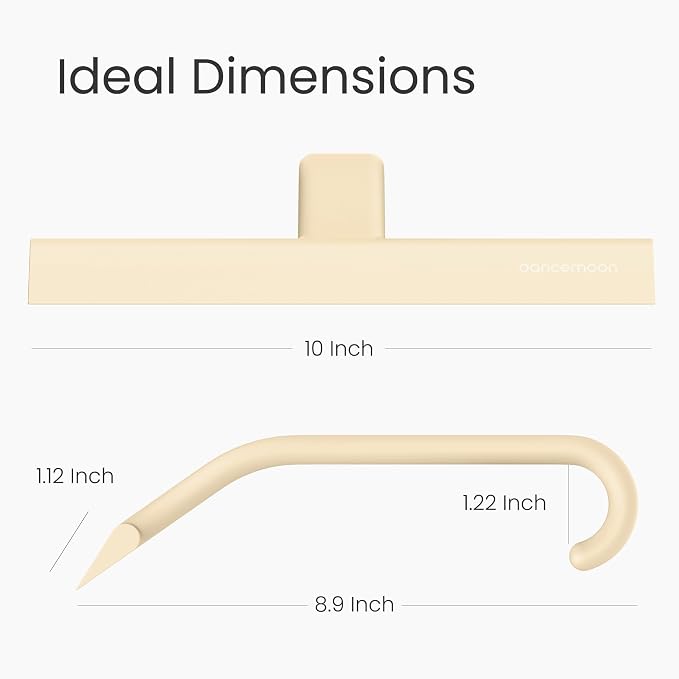 JustHang Shower Squeegee with Built-in Hook, All-One-Piece Soft-Touch Silicone - Image 7
