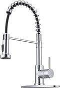 WEWE Pull-Down Kitchen Faucet, 2-Mode Sprayer, Polished Chrome, High Arc | by WEWE