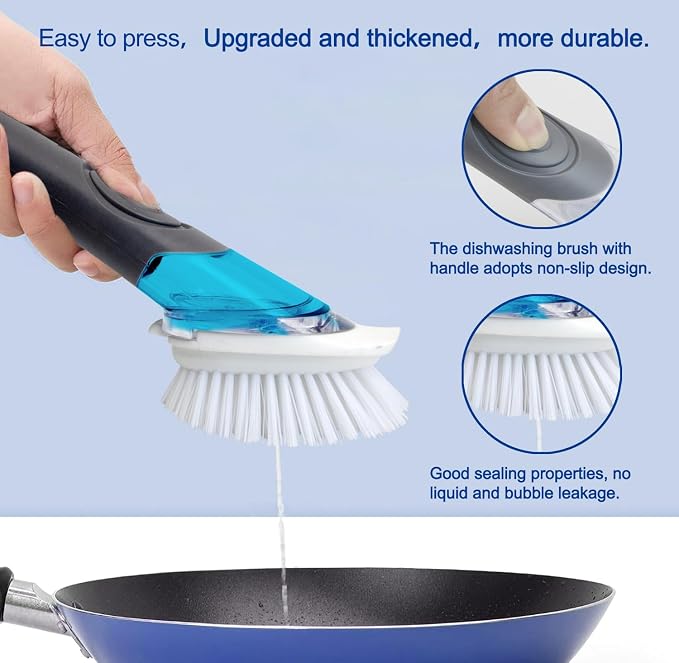 CELOX Soap Dispensing Dish Brush, Kitchen Brush - Image 3