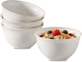 Soup Bowls, 40 Ounce Serving Bowls for Cereal Soup Salad Pasta Popcorn Oatmeal Breakfast, Durable Deep Ceramic Bowl Sets Suit For Housewarming, Microwave Safe & Dishwasher Safe, Arctic white
