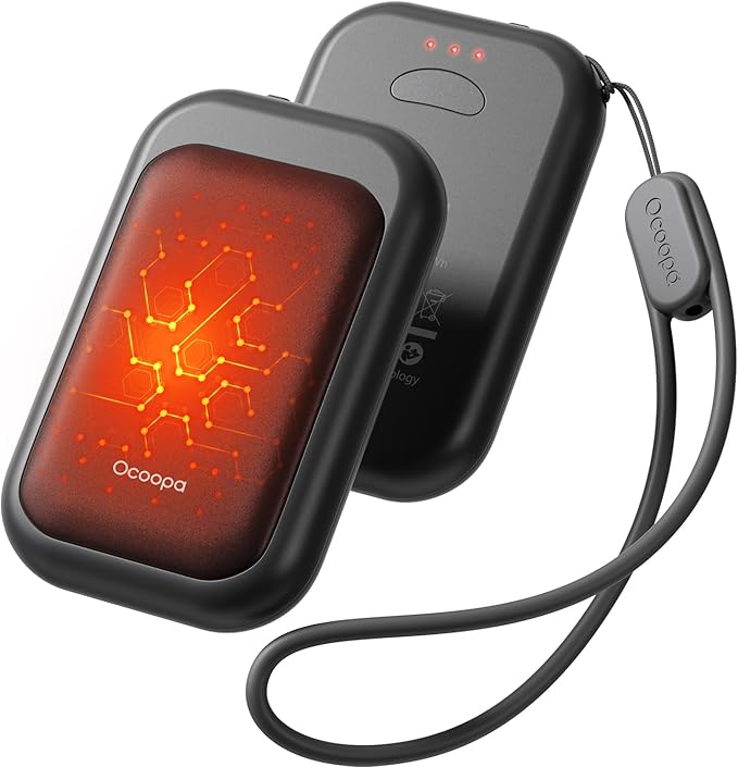 OCOOPA Magnetic Rechargeable Hand Warmers 2 Pack, Card-Style Electric AI Hand Warmers 5000mAh, Pocket Portable Hands Heater, UL Certified, for Men Women, Hunting Essentials, UT4 Young