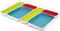 Three by Three Seattle Metal Drawer Organizer Tray Set, 6-Pc | Colorful by ThreebyThreeSeattle
