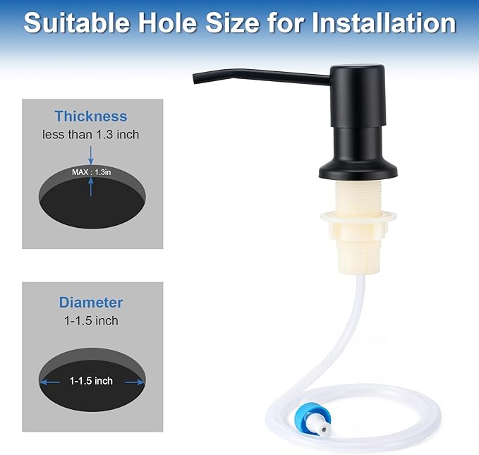 Soap Dispenser for Kitchen Sink, Countertop/Built in Dish Soap Dispenser | Sink - Image 5