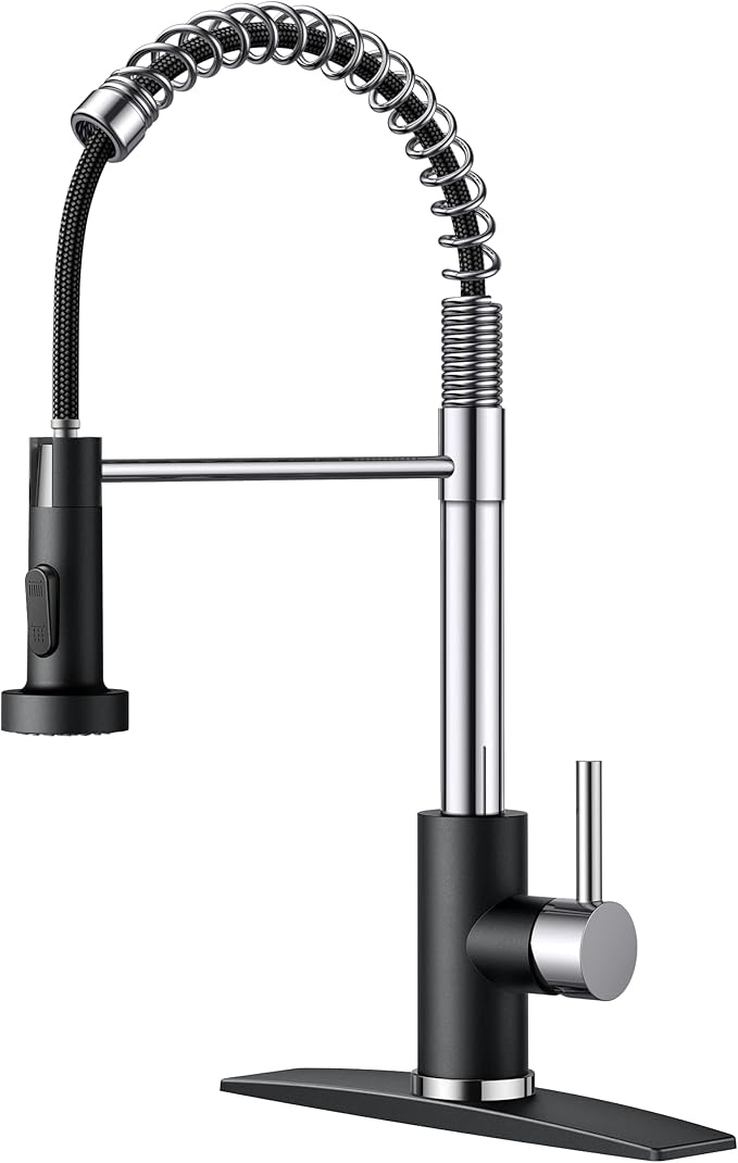 FORIOUS Kitchen Faucets, Pull Down Sprayer, Classic High Arc, Single Handle by FORIOUS