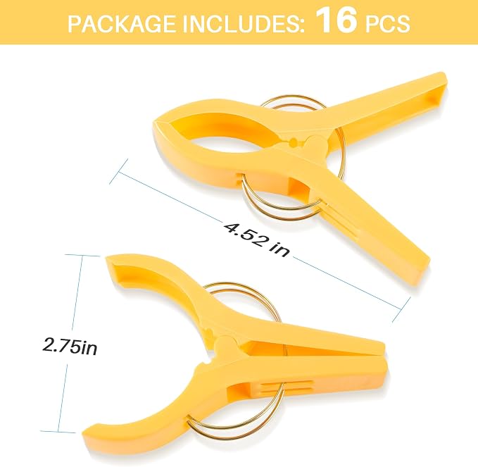 JABINCO Beach Towel Clips 8 Pack Large Chair Clips - Image 7